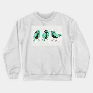 finches turquoise Crewneck Sweatshirt